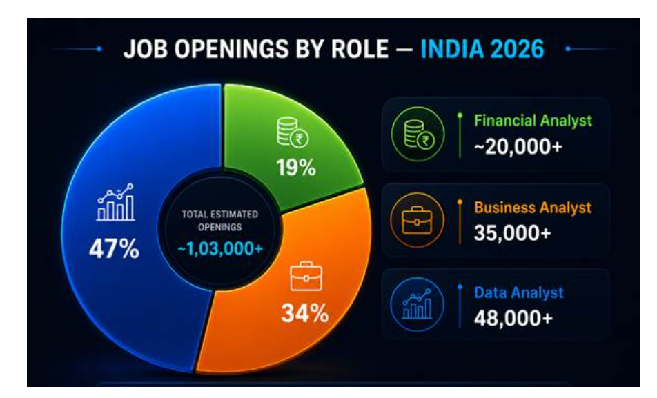 Job opening by role in 2026-Data Analyst, Financial Analyst, Data Analyst