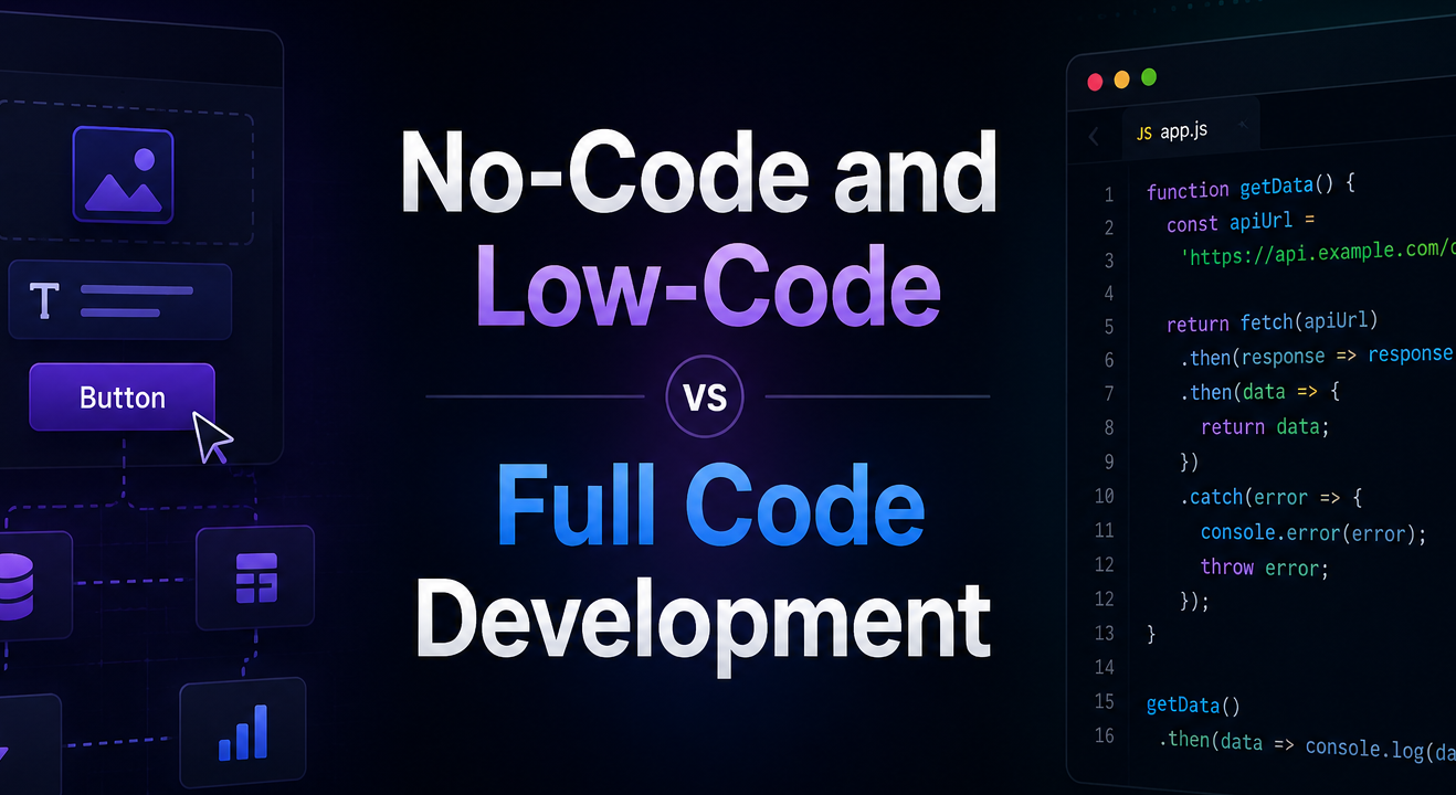 No-Code and Low-Code vs Full Code Development