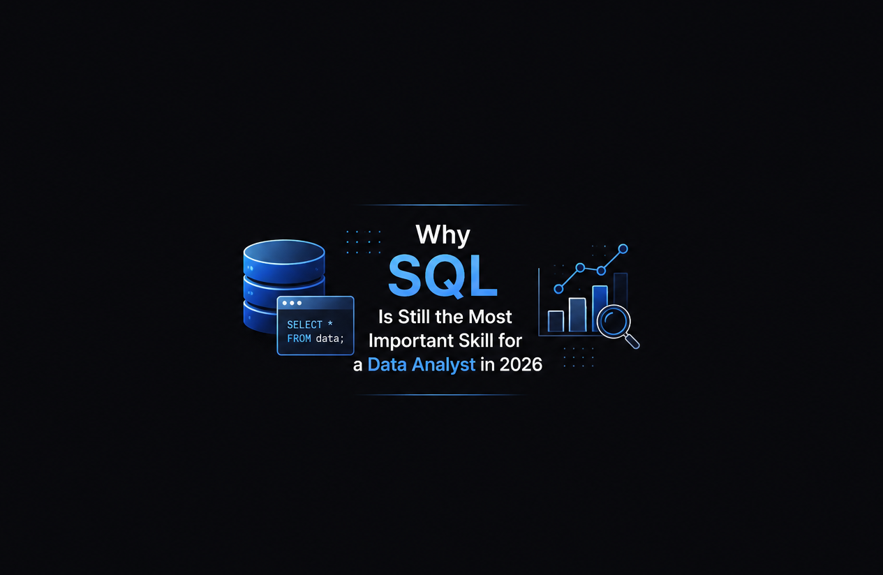 Why SQL Is Still the Most Important Skill for a Data Analyst in 2026? A Complete Guide for Beginners and Job Seekers