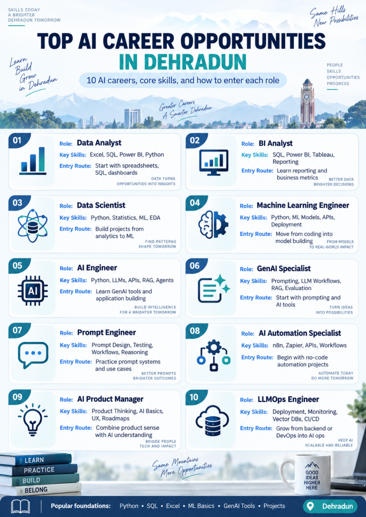 Top AI career opportunities in Dehradun