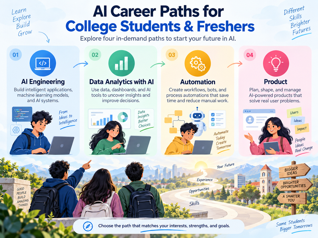AI career paths for college students and freshers