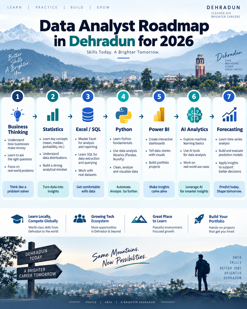 Data analyst roadmap in Dehradun for 2026