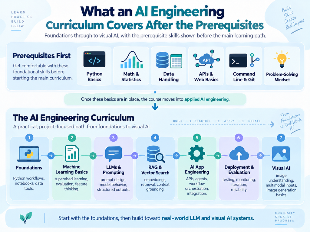 Twelve week preparation path before an AI engineering course